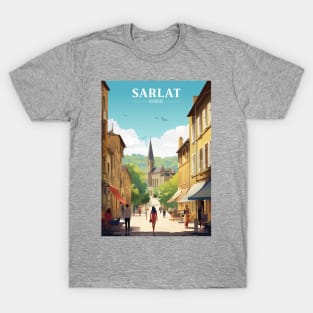 Affiche Sarlat - France - Département de la dordogne - 24 - illustration T-Shirt